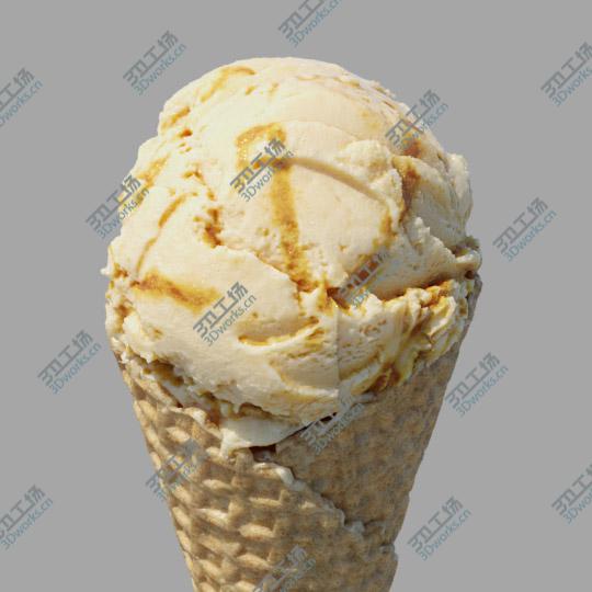 images/goods_img/2021040233/Ice Cream Waffle Cone 3 Flavours 3D model/4.jpg